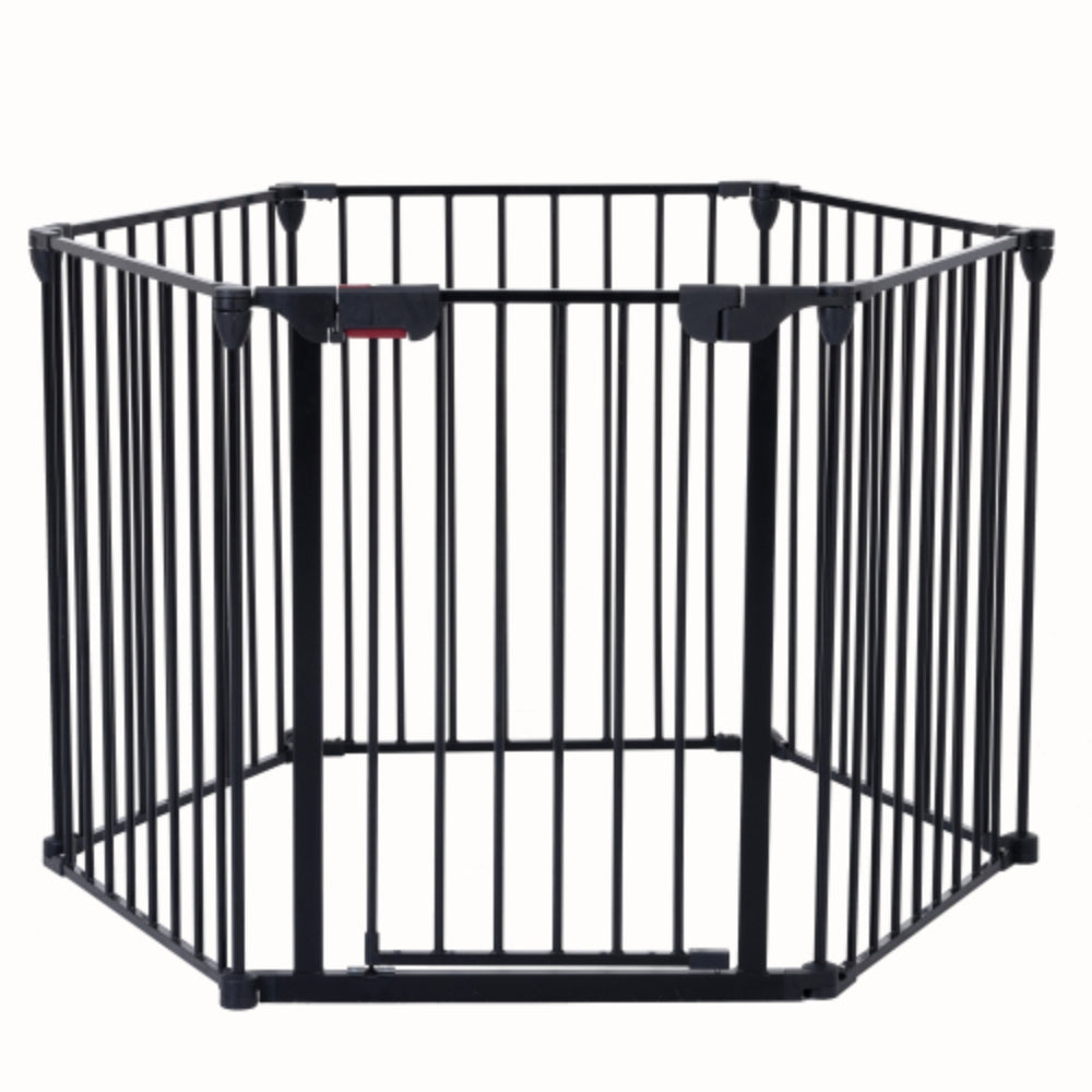 150 inch Adjustable Play Yard with 6 Panels for Safety