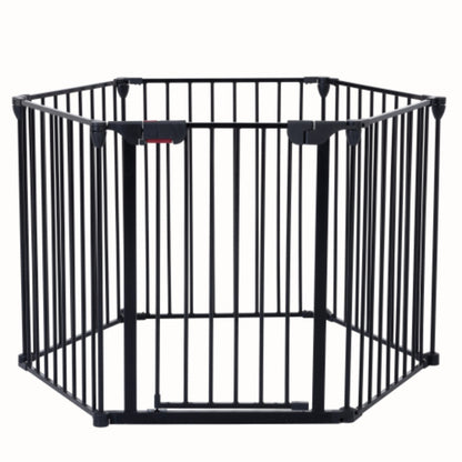 150 inch Adjustable Play Yard with 6 Panels for Safety