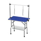 Adjustable Heavy Duty Dog Grooming Blue Table with Arm Noose and Mesh Tray