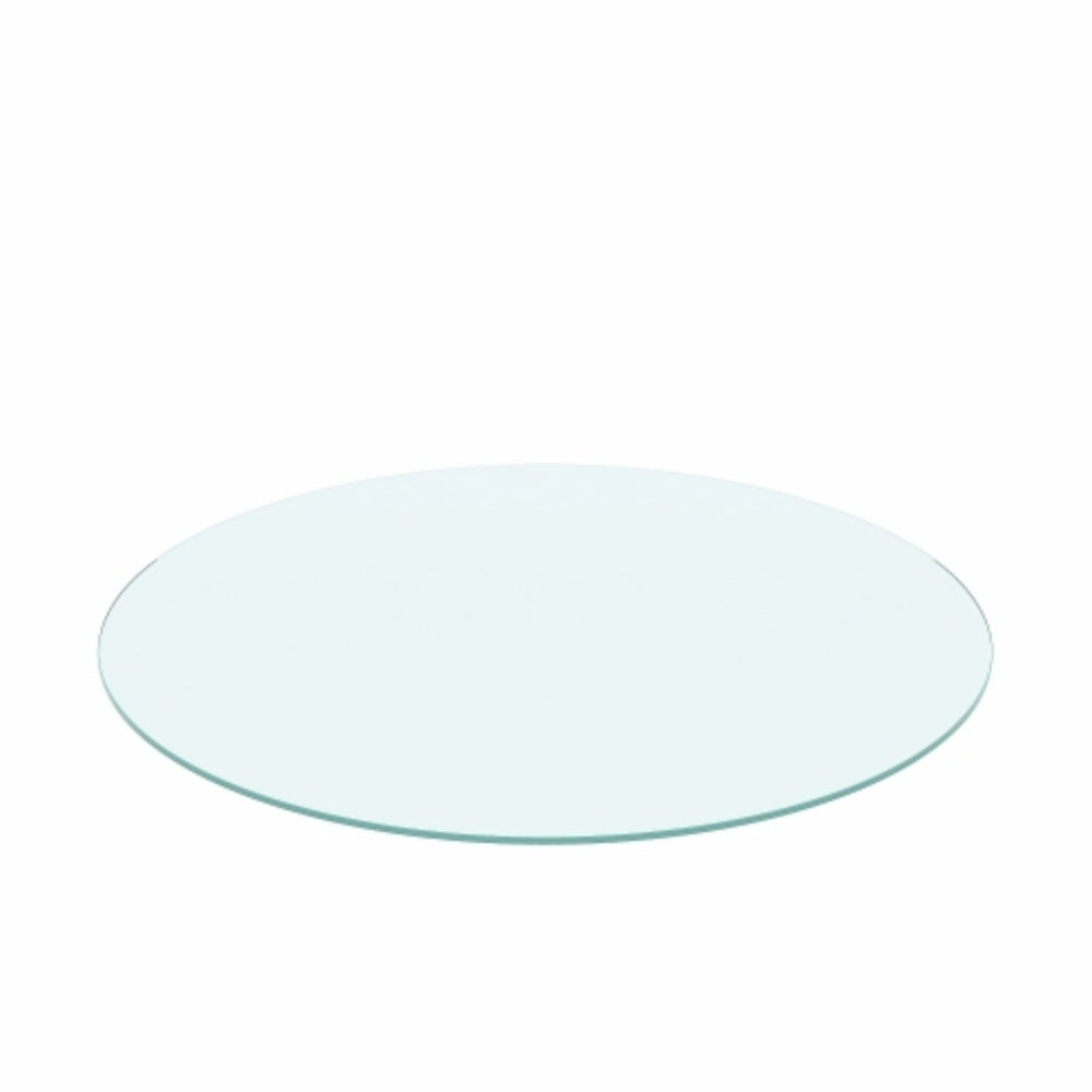 20 Inch Round Tempered Glass Table Top Flat Polished Edge