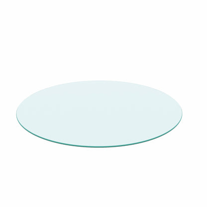 20 Inch Round Tempered Glass Table Top Thick Round Polished Edge