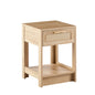 15.75 Inch Rattan End Table with Drawer in Natural Finish
