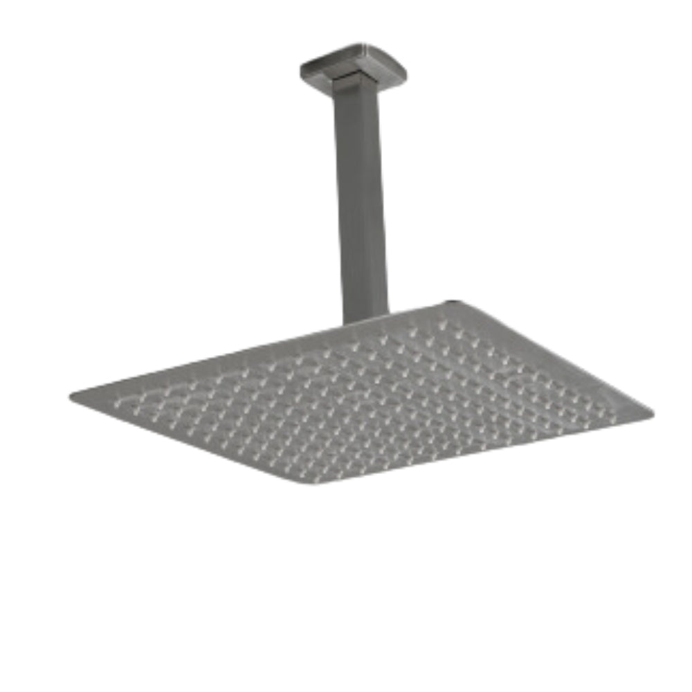 Brushed Nickel Bathroom Luxury Combo Set for Ceiling-Mounted Rainfall Shower Experience