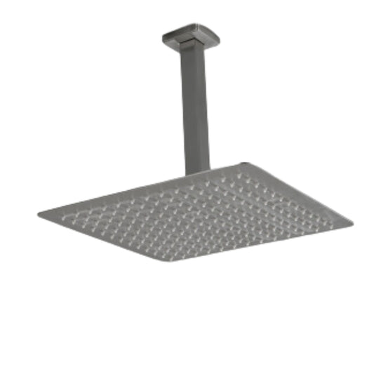 Brushed Nickel Bathroom Luxury Combo Set for Ceiling-Mounted Rainfall Shower Experience