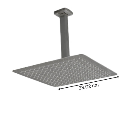 Brushed Nickel Bathroom Luxury Combo Set for Ceiling-Mounted Rainfall Shower Experience