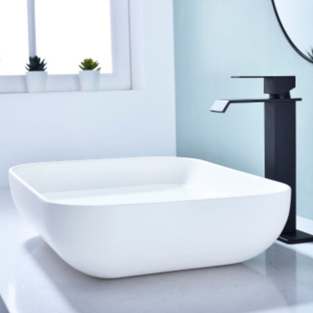 Waterfall Spout Bathroom Faucet Single Handle Vanity Sink Faucet