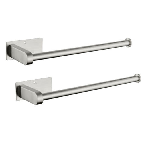 Stainless Steel Paper Towel Holders for Kitchen - 2 Pack, Self-Adhesive or Screw Mount
