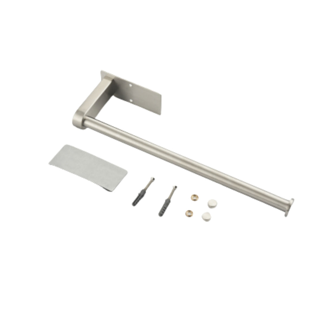 Stainless Steel Paper Towel Holders for Kitchen - 2 Pack, Self-Adhesive or Screw Mount