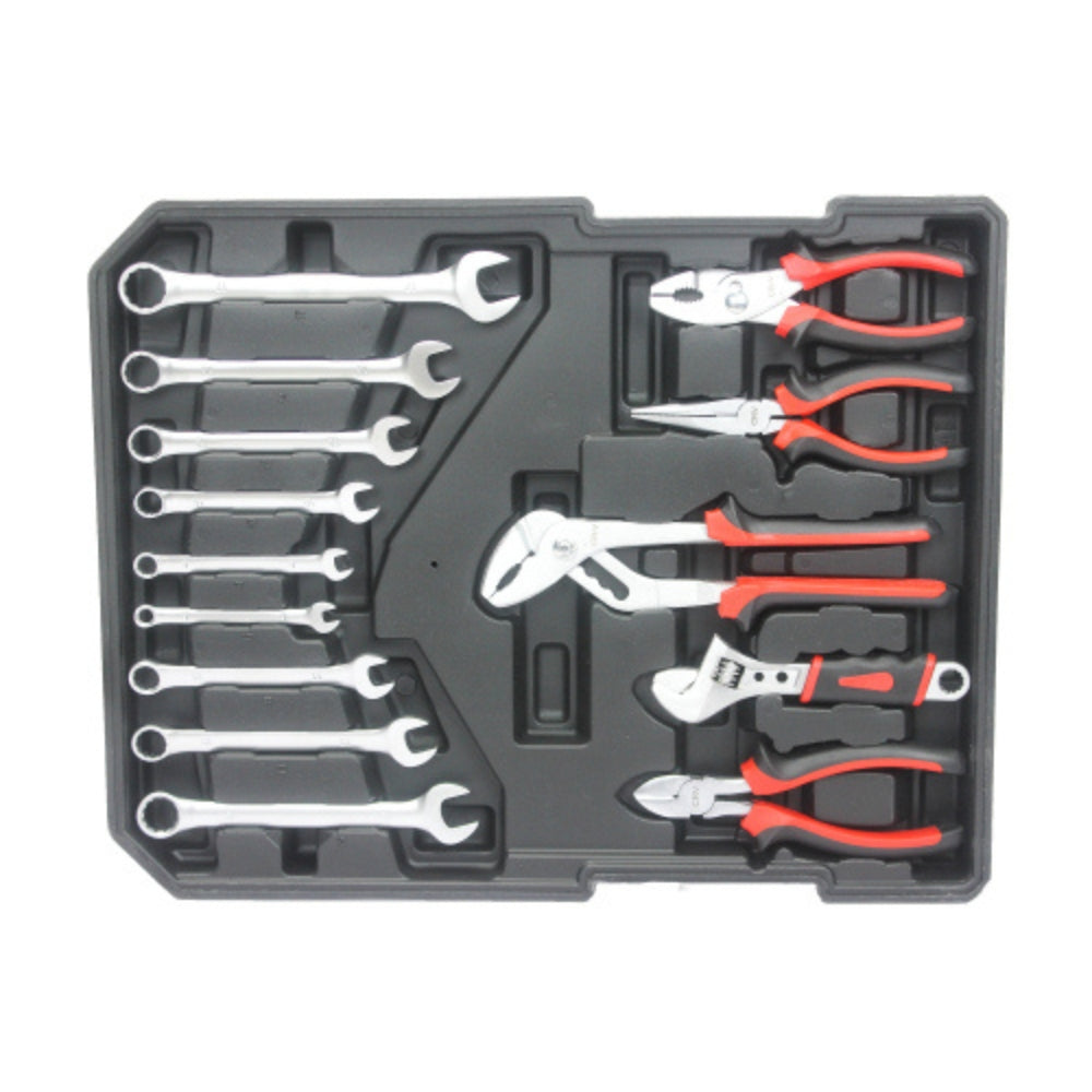 Black 4 Layer Hand Tool Box with Wheels