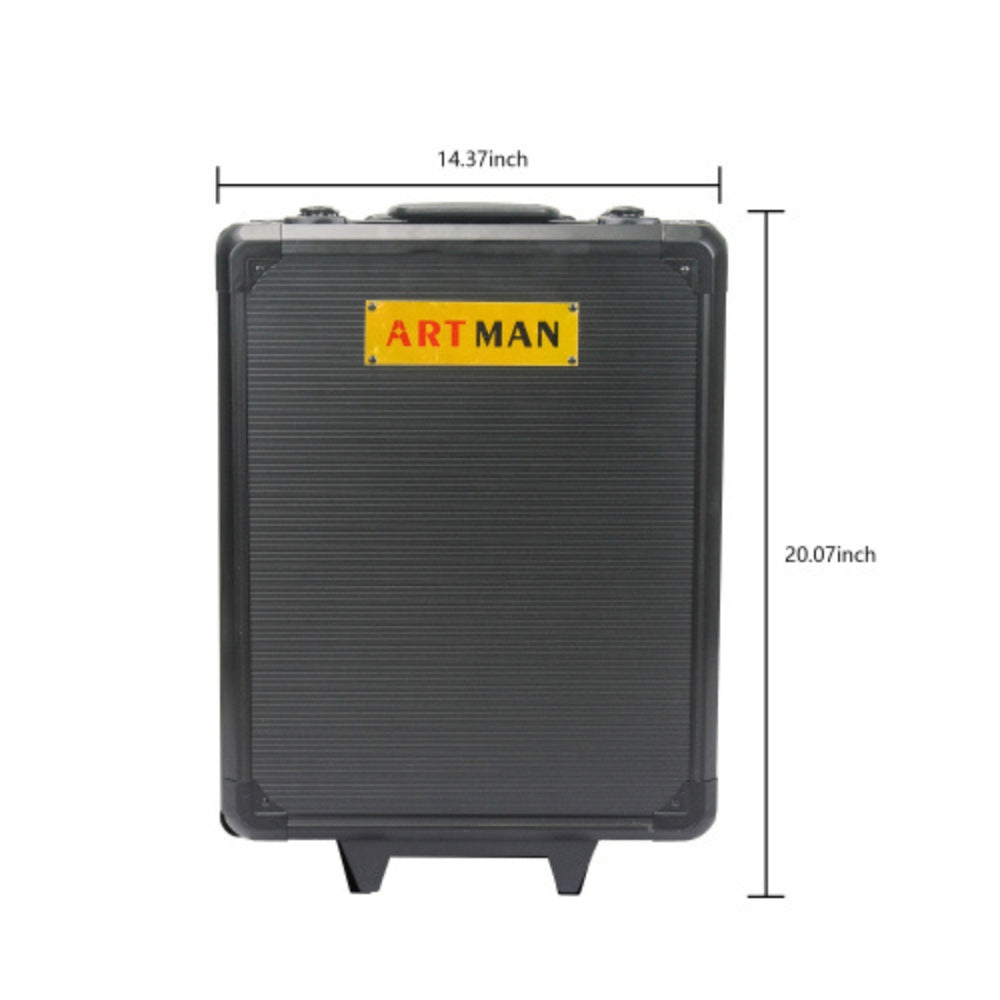 Black 4 Layer Hand Tool Box with Wheels