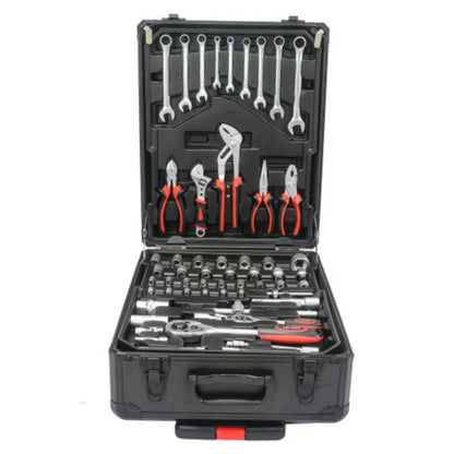 Black 4 Layer Hand Tool Box with Wheels