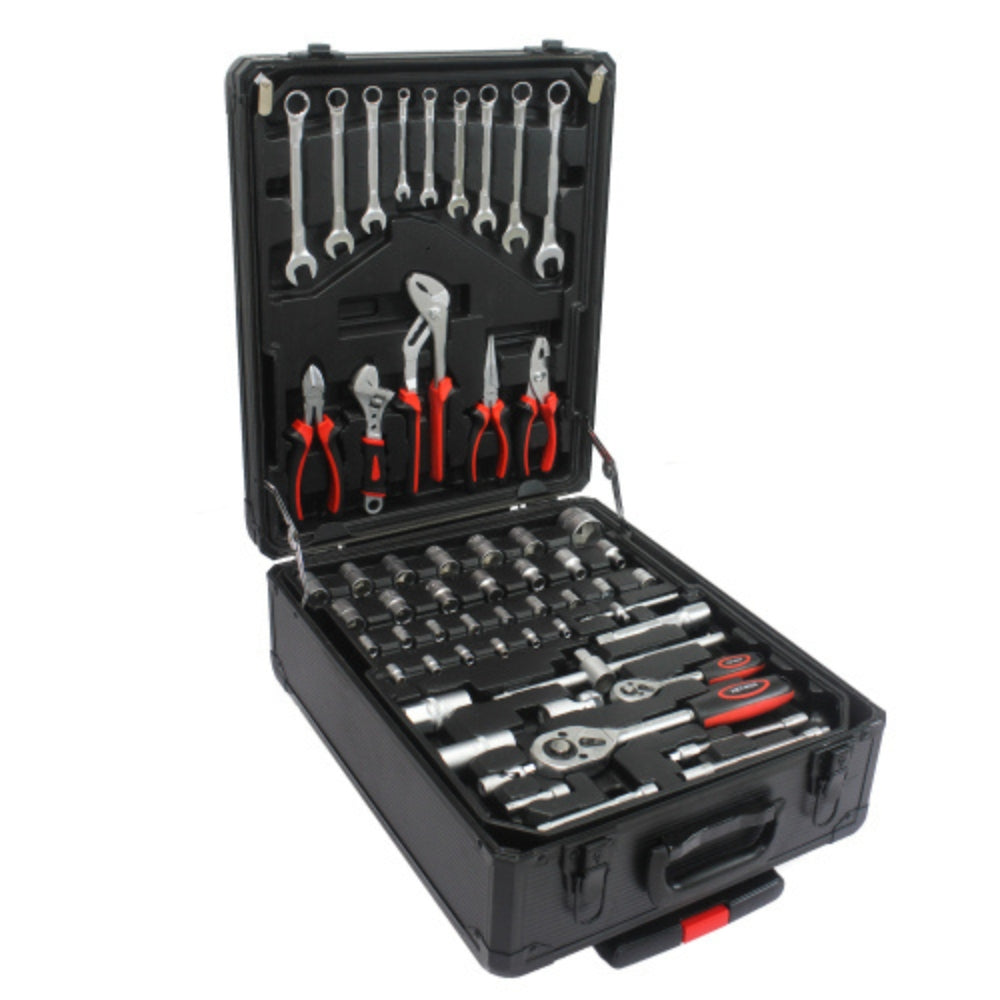 Black 4 Layer Hand Tool Box with Wheels