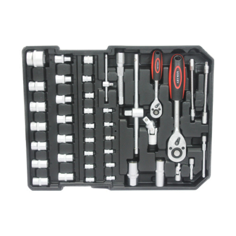 Black 4 Layer Hand Tool Box with Wheels
