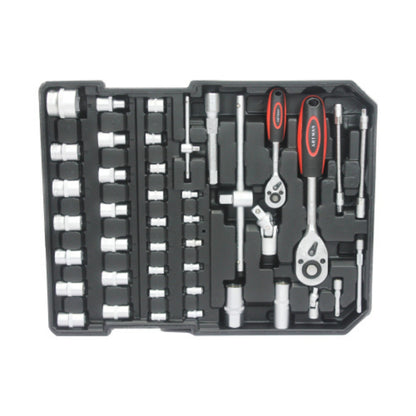 Black 4 Layer Hand Tool Box with Wheels