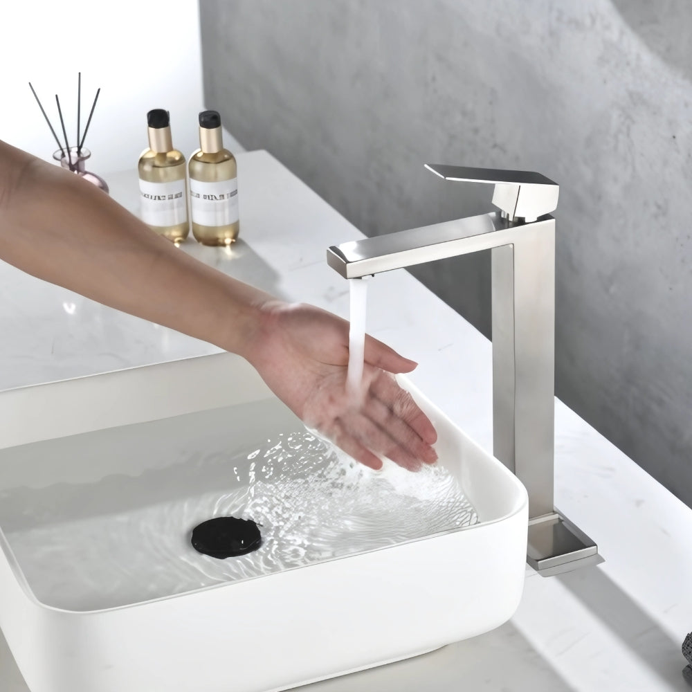 Bathroom Sink Vanity Faucet With Water Supply Hose