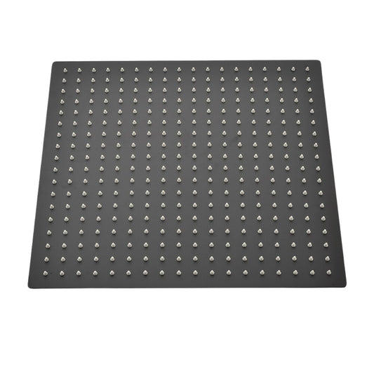 Matte Black Stainless Steel Square Rain Shower Head
