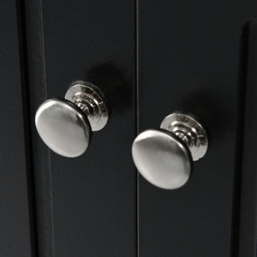 Triangle Freestanding Cabinet with Adjustable Shelves - Black