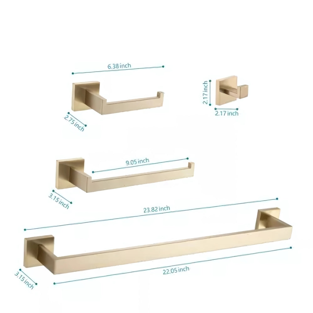 Gold Complete Bathroom Hardware Set Enhance Your Bathroom Decor