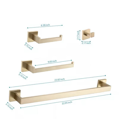 Gold Complete Bathroom Hardware Set Enhance Your Bathroom Decor
