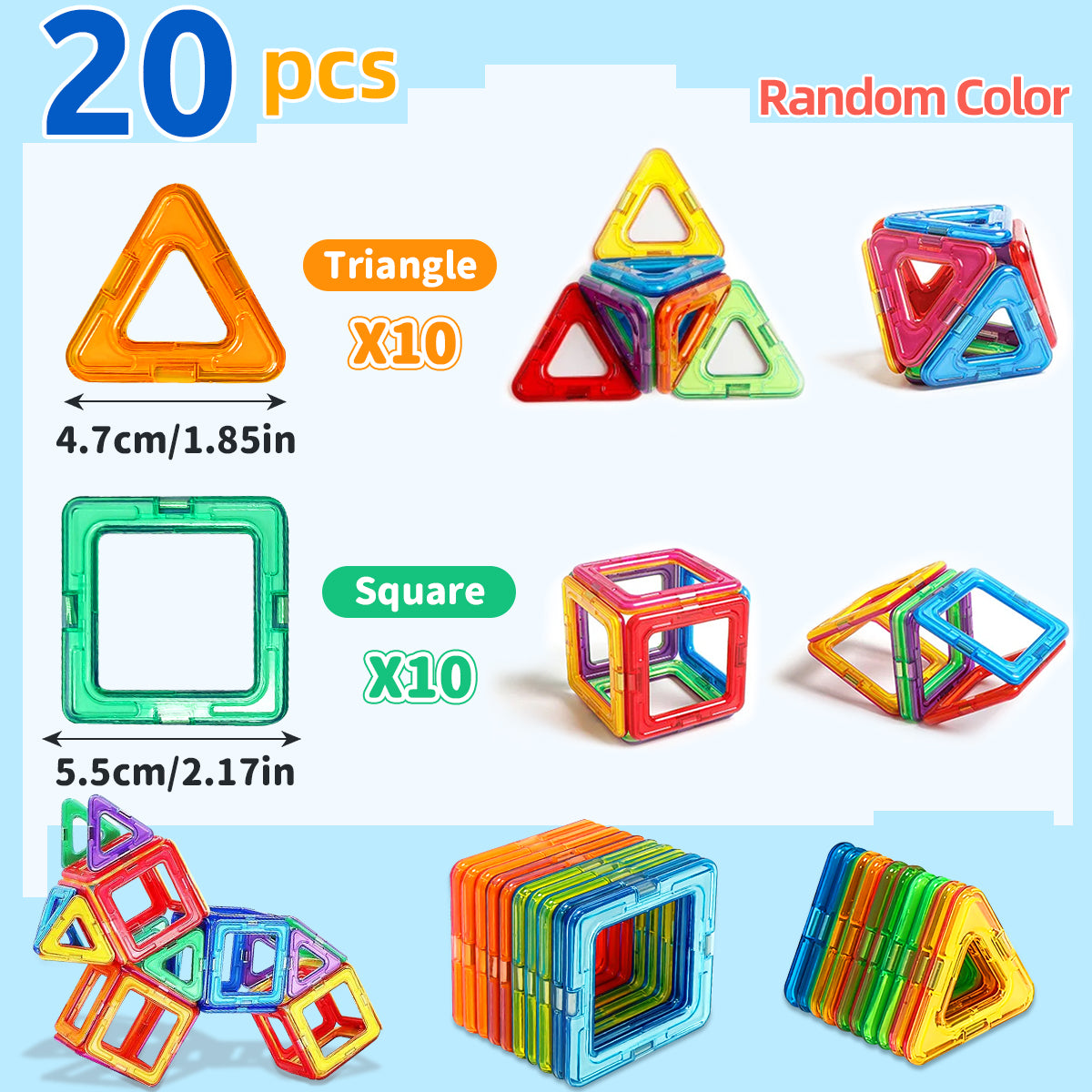 Magnetic Building Blocks DIY Magnets Toys