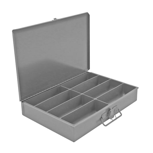 Small Steel Compartment Box, 8 Openings