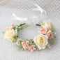 Korean style fashion flower wreath headwear fabric rose bridal headband beautiful little girl selfie flower hair accessory