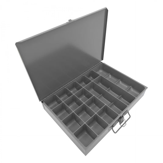Small Steel Compartment Box, 17 Openings