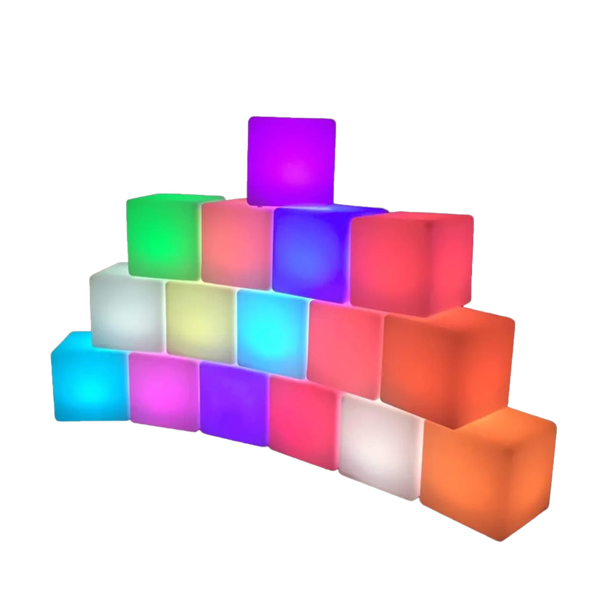 24 Inch LED Cube Light Chair Stool Table Furniture