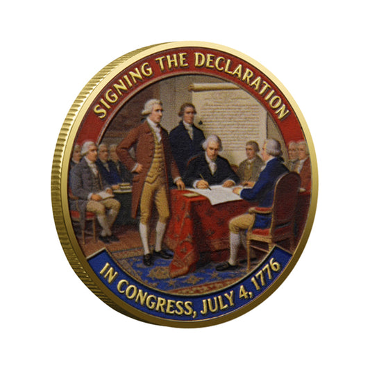 Signing the Declaration 250th Anniversary USA Gold Plated Commemorative Coin