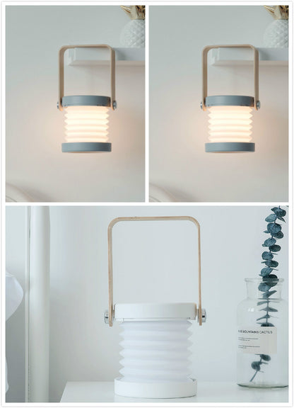 Foldable Touch-Dimmable LED Reading Night Light – Portable USB-Rechargeable Lantern for Home Decor