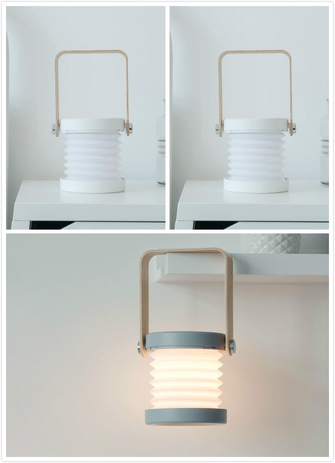 Foldable Touch-Dimmable LED Reading Night Light – Portable USB-Rechargeable Lantern for Home Decor