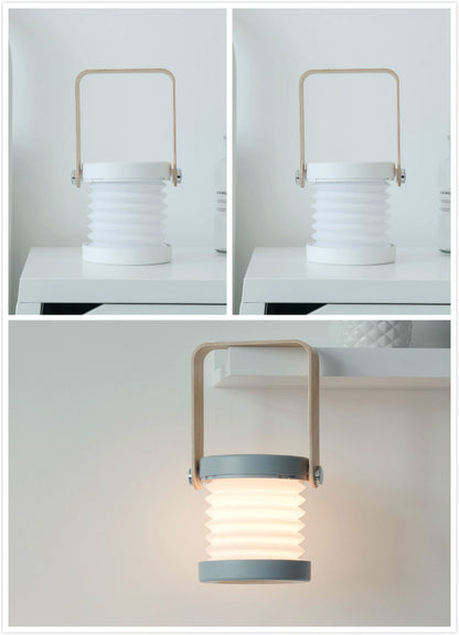 Foldable Touch-Dimmable LED Reading Night Light – Portable USB-Rechargeable Lantern for Home Decor