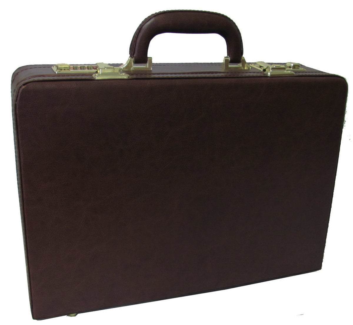 Amerileather Expandable Executive Faux Leather Attache Case - Brown
