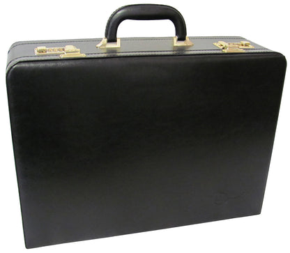 Amerileather Expandable Executive Faux Leather Attache Case - Black
