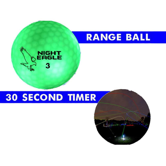 30 Second LED Range Golf Balls Green Pack of 24