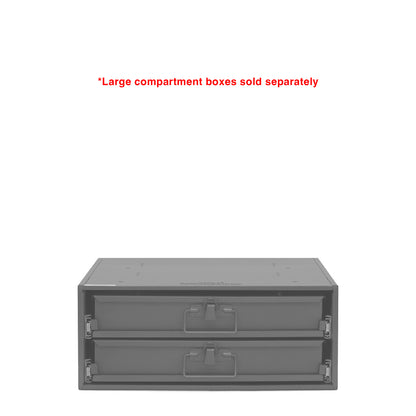 Large Bearing Slide Rack, 2 Compartments