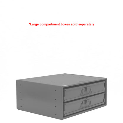 Large Bearing Slide Rack, 2 Compartments