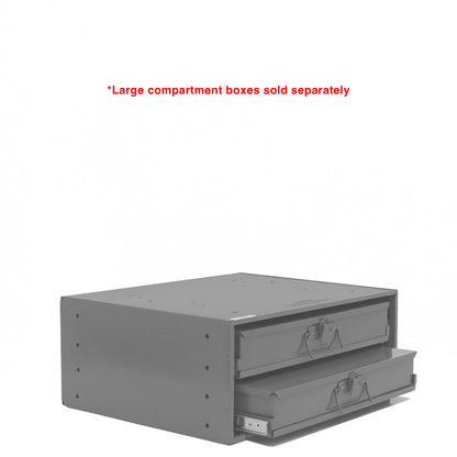 Large Bearing Slide Rack, 2 Compartments