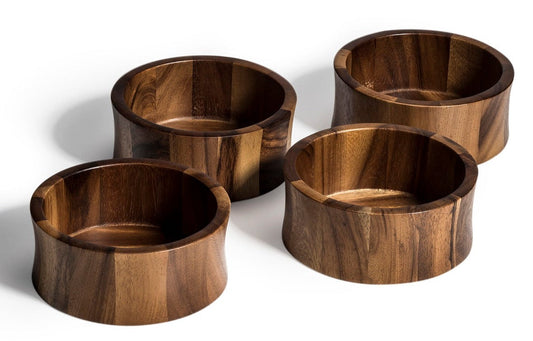 Individual Salad Bowls (Set of 4) - 328A4 - Kalmar Home acacia wood bowl