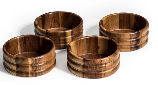 Individual Salad Bowls (Set of 4) - 330A4 - Kalmar Home acacia wood bowl
