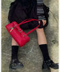 Small niche design bag, internet famous single shoulder handbag, underarm bag, belt buckle, Japanese women's bag