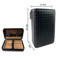 Carved version cigar box portable cedar wood cigar moisturizing box cowhide cigar box storage box Gaoxiba