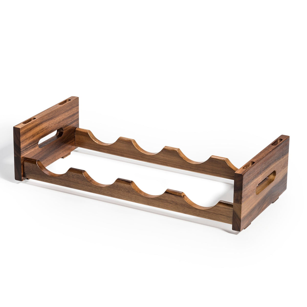Stackable Wine Rack - Kalmar Home acacia wood wine rack