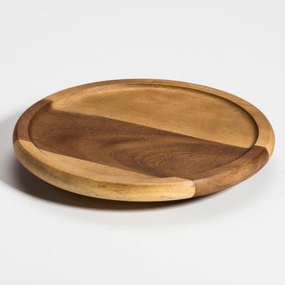 Round Lazy Susan - Kalmar Home acacia wood lazy susan, view 2