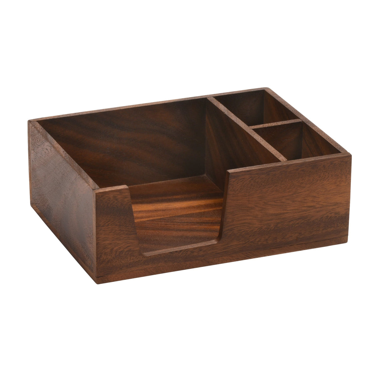 Flatware & Napkin Holders - Kalmar Home acacia wood kitchen utensil holder, view 2