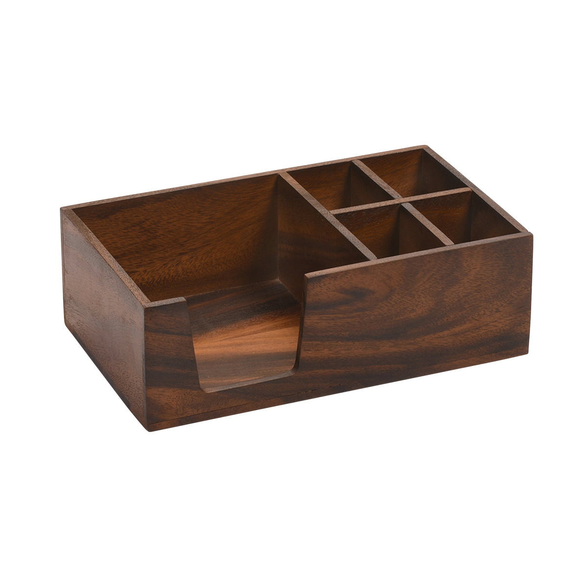 Flatware & Napkin Holders - Kalmar Home acacia wood kitchen utensil holder, view 3