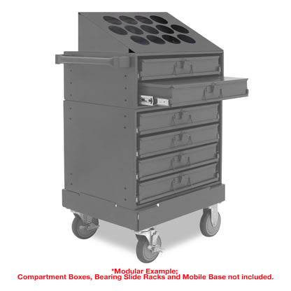 Large Bearing Slide Rack, 2 Compartments