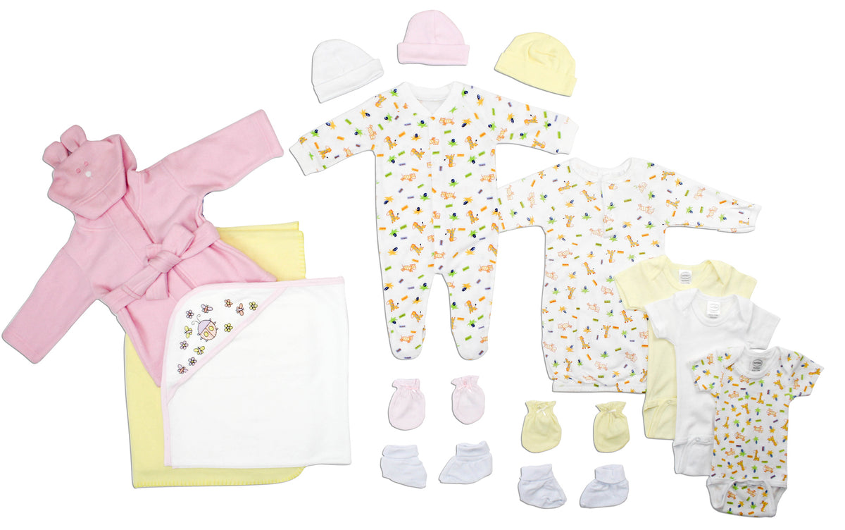 Newborn Baby Girls 15 Pc Layette Baby Shower Gift Set LS_0122