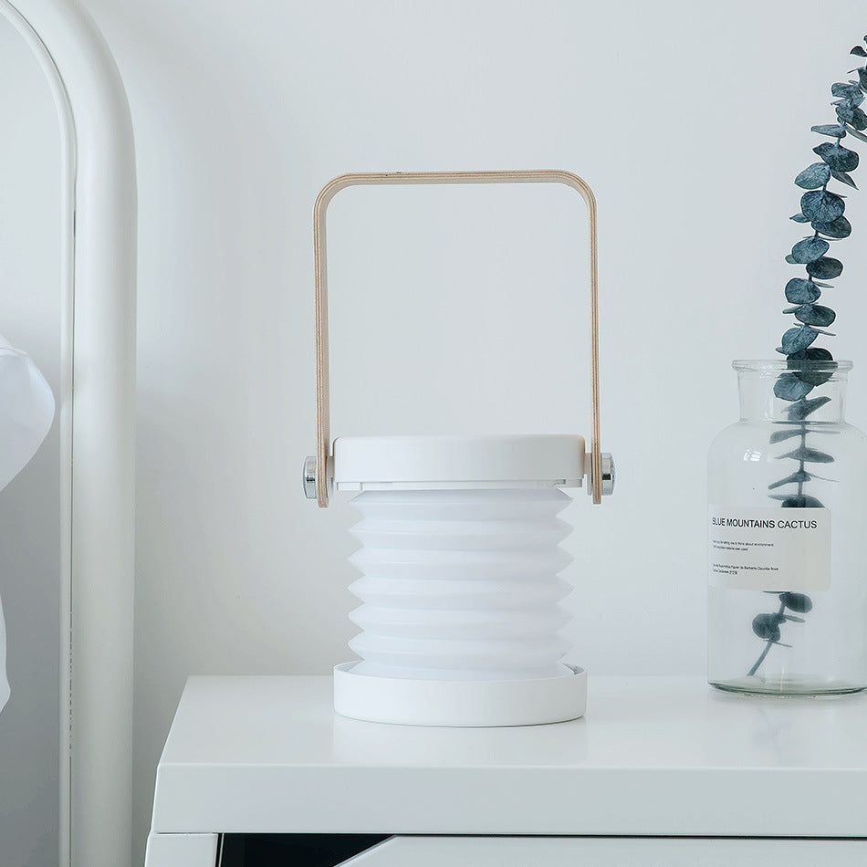 Foldable Touch-Dimmable LED Reading Night Light – Portable USB-Rechargeable Lantern for Home Decor