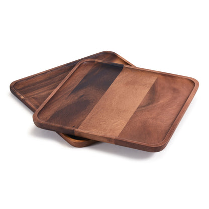 Square Plates - Kalmar Home acacia wood plate, view 4